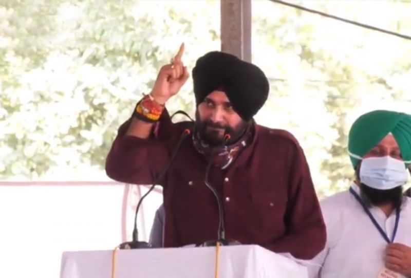 Navjot Sidhu at moga rally
