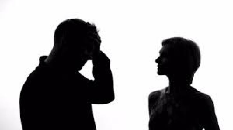 Husband wife talking