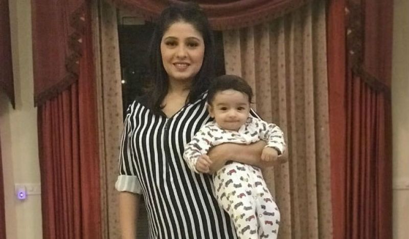 Sunidhi Chauhan with son