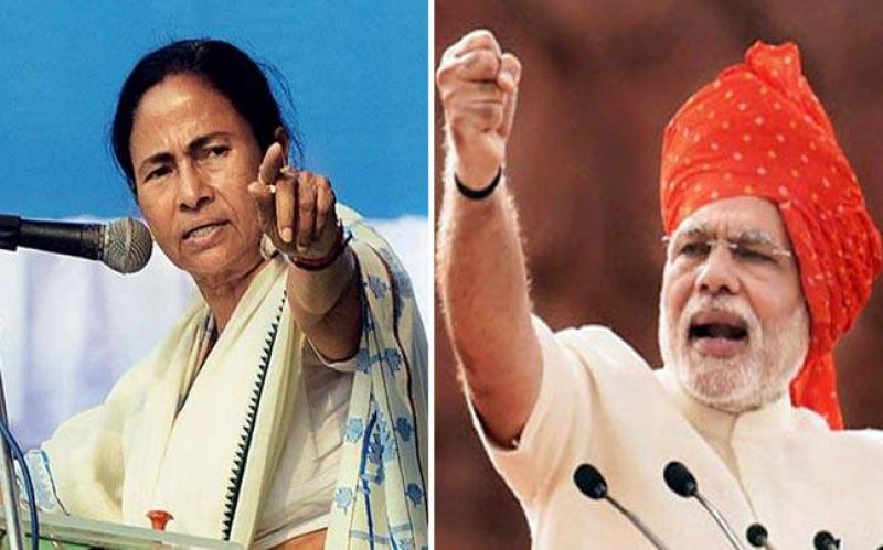 Mamata  Banerjee and Modi 