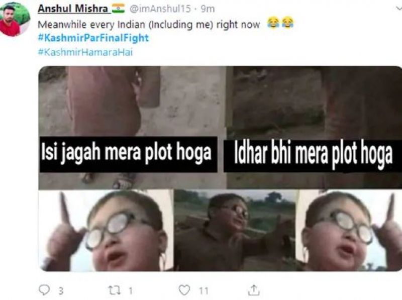 Such reactions have taken place in Kashmir