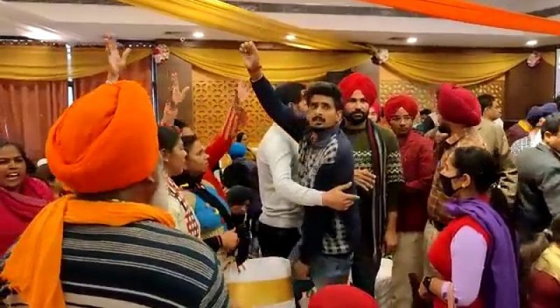 Protest of teachers in education department program 