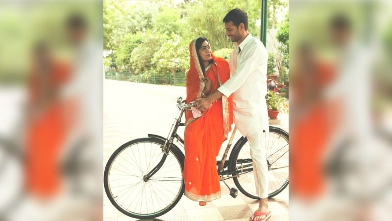 Tej Pratap Yadav and Wife