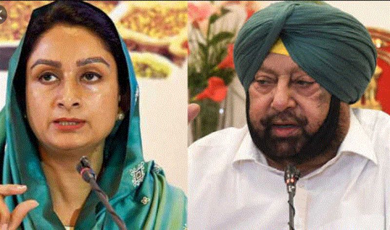 Captain Amarinder Singh and Harsimrat Kaur Badal