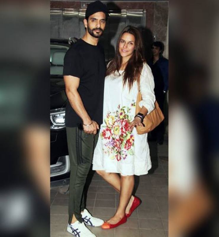 Newly weds Neha Dhupia and Angad Bedi snapped in Bandra
