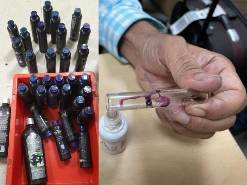 Heroin hidden in Shampoo Bottles seized at Delhi IGI Airport