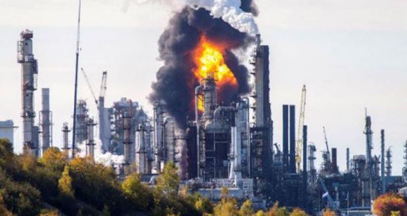 Fire in Refinery