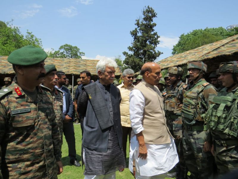  Defense Minister Rajnath Singh reviewed the security situation in Rajouri