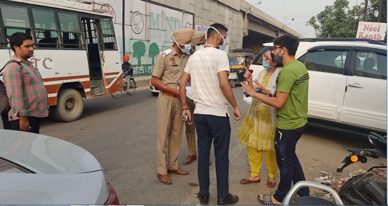 Young man confused with police over car parking