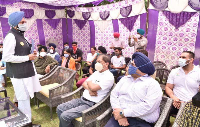 Sports Minister disburses training equipments worth Rs.95 lakh to 24 players