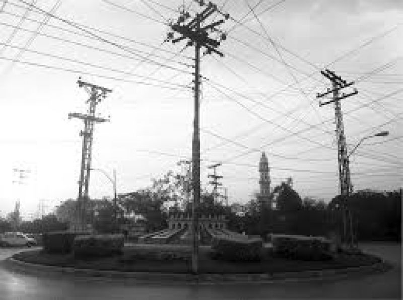 High voltage electric wire on head of roof in Gaya