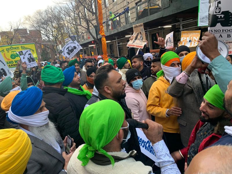 Protest against Farm Laws in front of Indian Consulate in New York