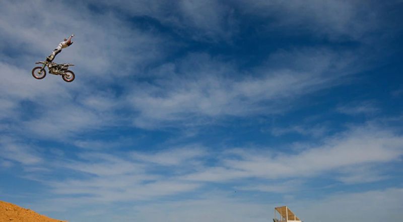 Motorcycle tossed 350 feet in the air to set a world record, tragic death