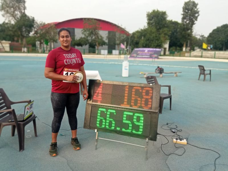 Kamalpreet Kaur breaks national mark again