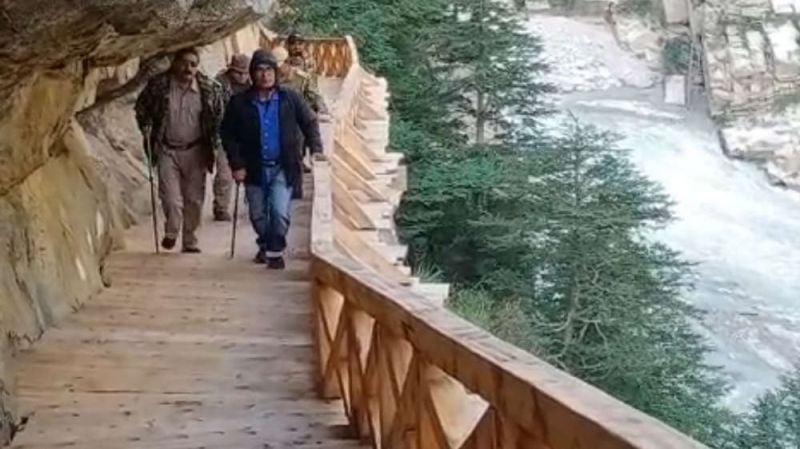 150-year-old skywalk in Uttarkashi's Nelong Valley opened after 60 years defaced by tourists