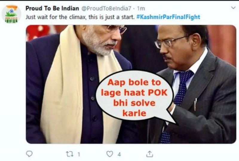 Such reactions have taken place in Kashmir