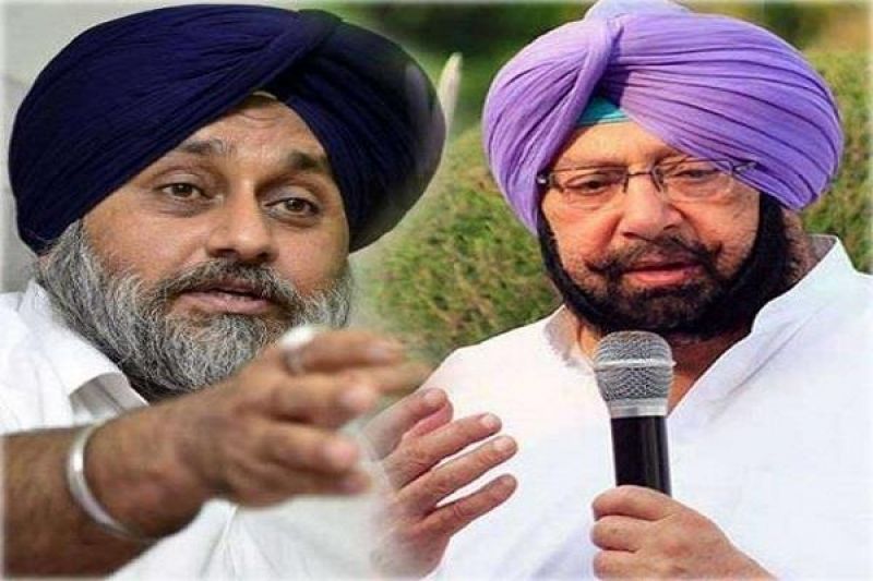 Sukhbir Singh Badal and Captain Amrinder Singh 