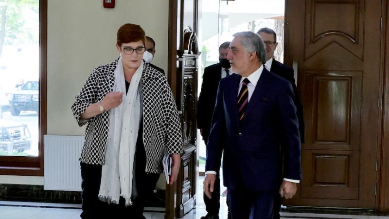 Australian Foreign Minister Marise Payne, Afghan President Ashraf Ghani