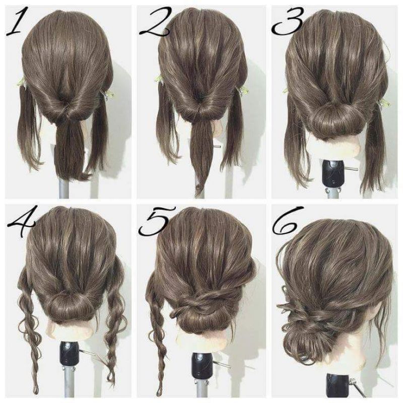 Steps to make Messy Bun