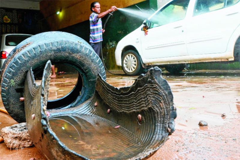  water in tyre