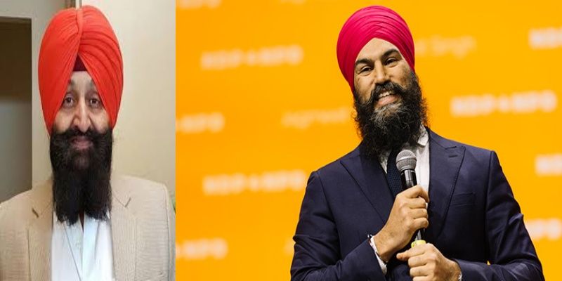 Harjeet Singh with Jagmeet Singh 