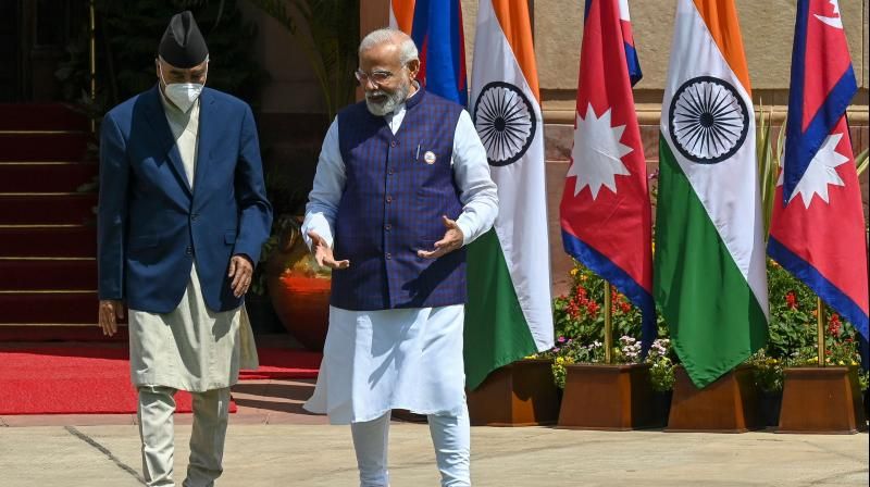 Nepal PM Sher Bahadur Deuba and PM Narendra Modi 