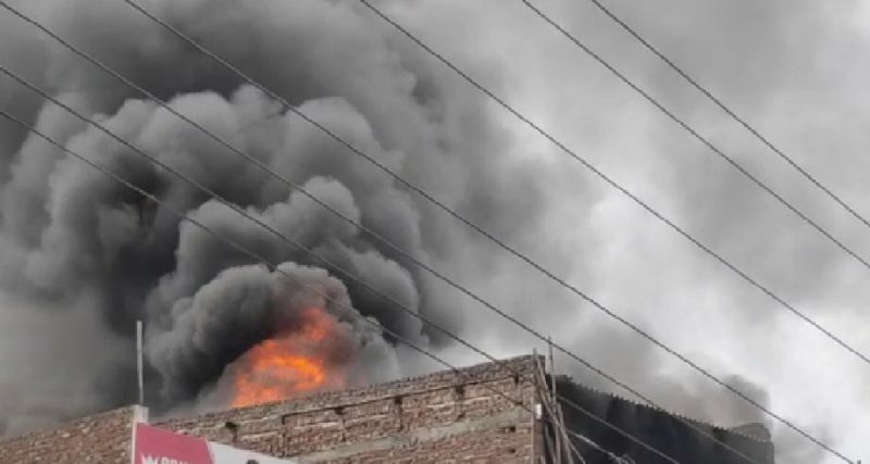 A fire broke out at a furniture shop in Amritsar's Chheharta Bazaar