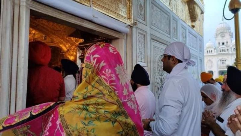 Dushyant Chautala at Darbar Sahib