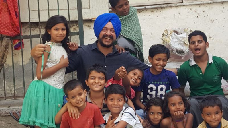 Pukhraj Singh with kids 
