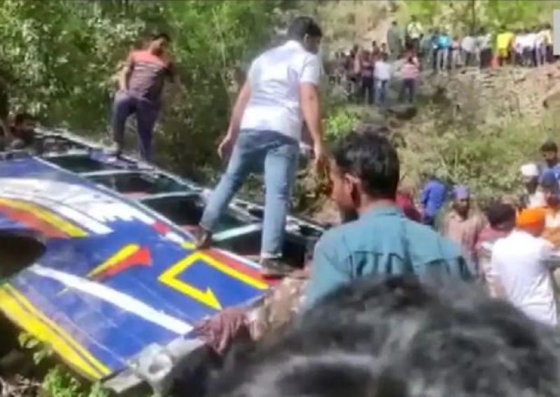 1 killed, 56 injured as bus falls into gorge in Jammu and Kashmir