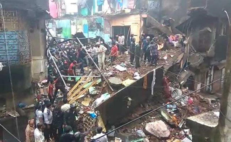 3 storey building collapsed in bhiwandi