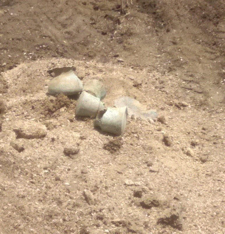 pots filled with gold  and silver