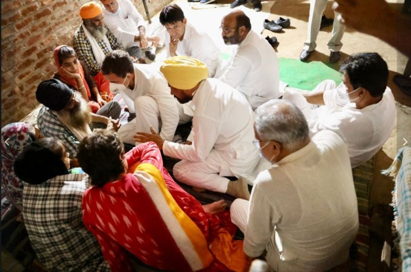 Punjab CM At Lakhimpur Kheri