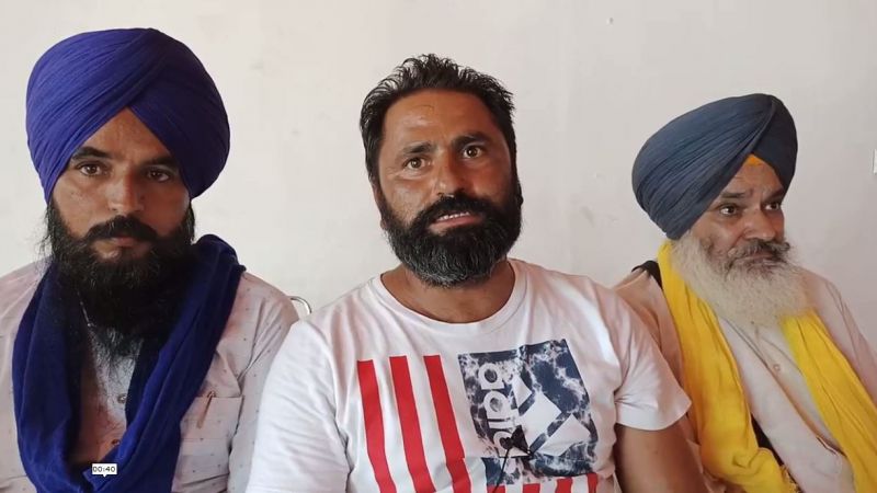 Villagers and farmers gathered in favor of Lovepreet's family