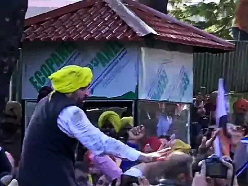 Bhagwant Mann during protest