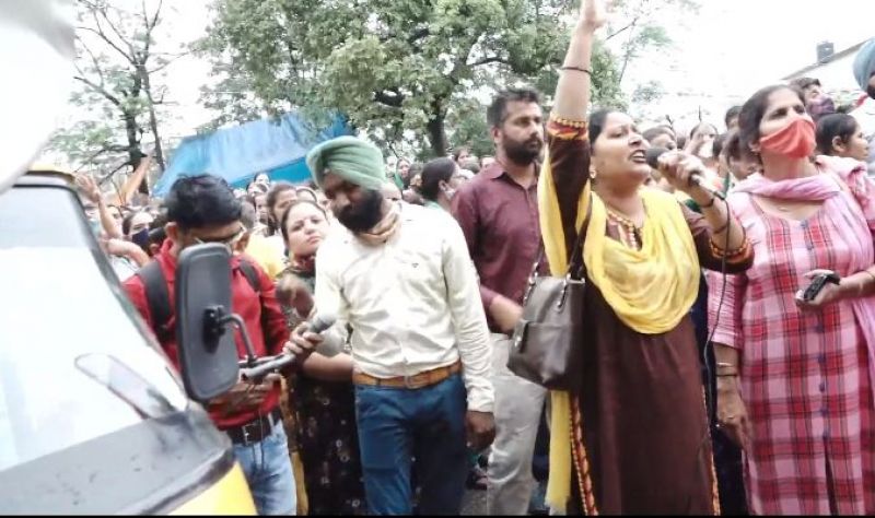 Teachers protest in Mohali