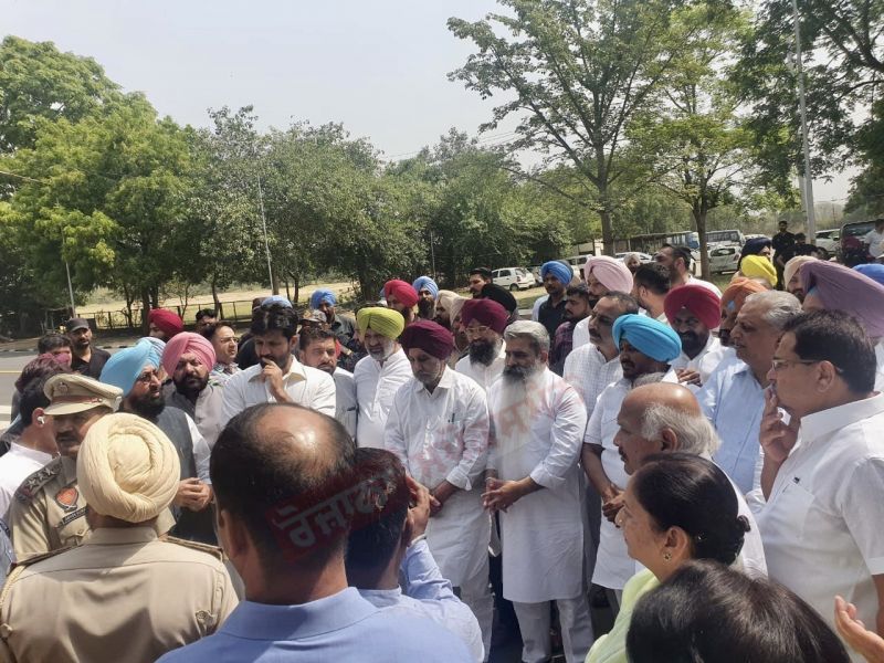 Punjab Congress Protest at CM House