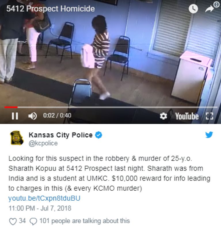 Indian Student Killed in Kansas 