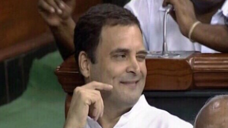 Rahul Gandhi hugs PM Modi