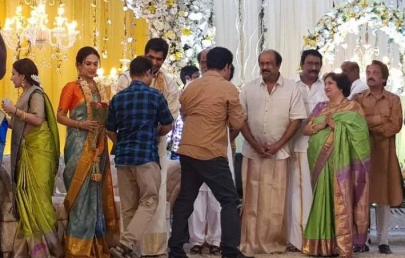 Soundarya Rajnikanth and fiance Vishagan Vanangamudi 