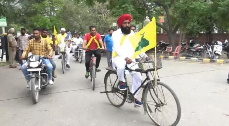 Master Baldev Singh filed nomination papers from Faridkot