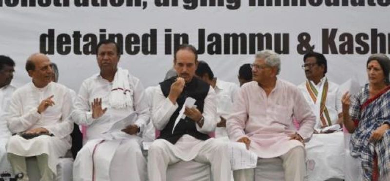 Opposition parties protest at Jantar Mantar, demand release of leader