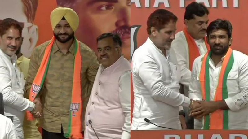 Olympic medallist Yogeshwar Dutt and Former hockey player Sandeep Singh join BJP