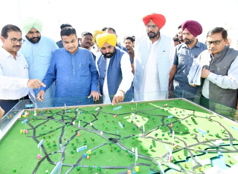 CM Bhagwant Mann and Nitin Gadkari reviews progress of Delhi Amritsar Katra Greenfield Expressway