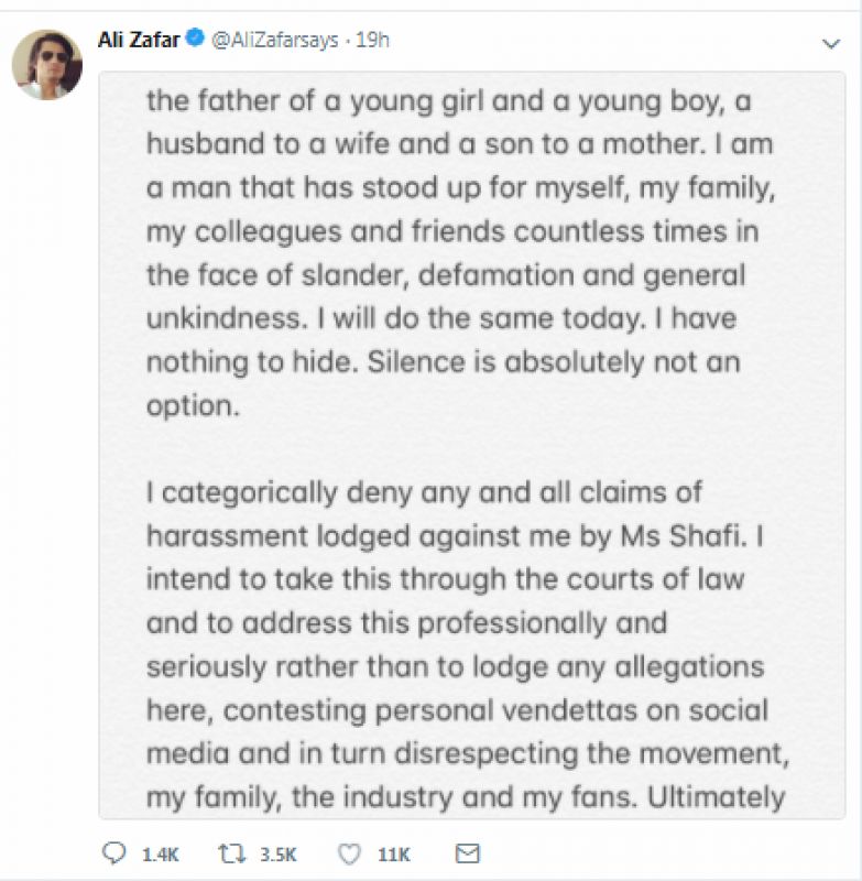Ali zafar's case 