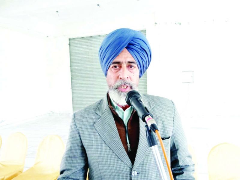 Leaders while addressing the meeting of Ucha Dar Babe Nanak Da