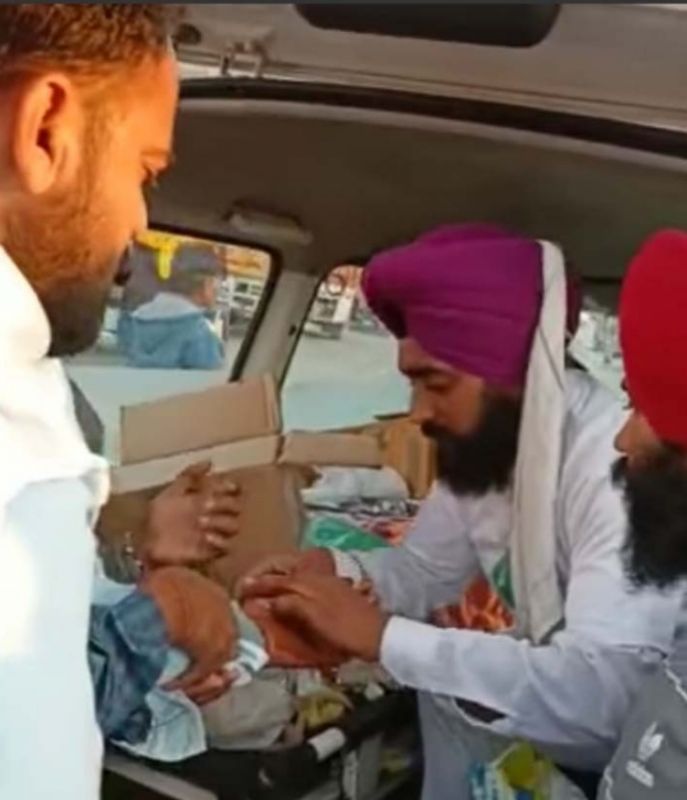 Sarbatt Da Bhala Seva Society's ambulance is present day and night to take care of the farmers