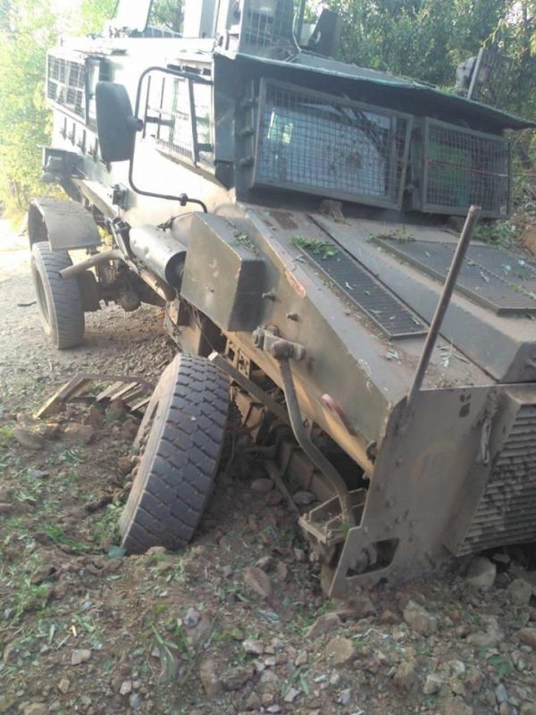 targets Army vehicle