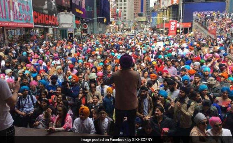 Sikh turban day in New York sets world record for tying most turbans