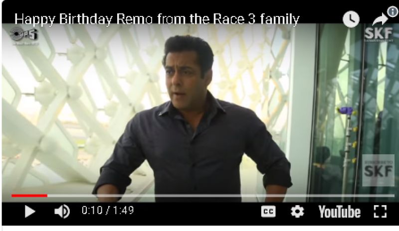 'Race 3' team wishes Remo D'Souza 